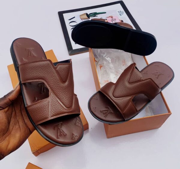 Louis Vuitton leather slippers