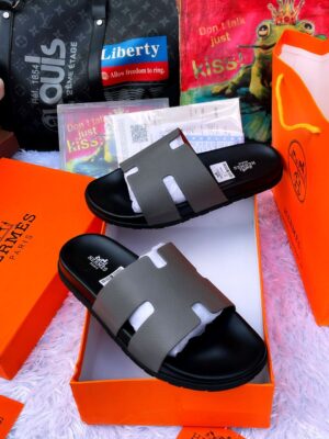 Hermes leather slippers - 44