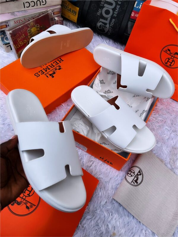 Hermes leather slippers