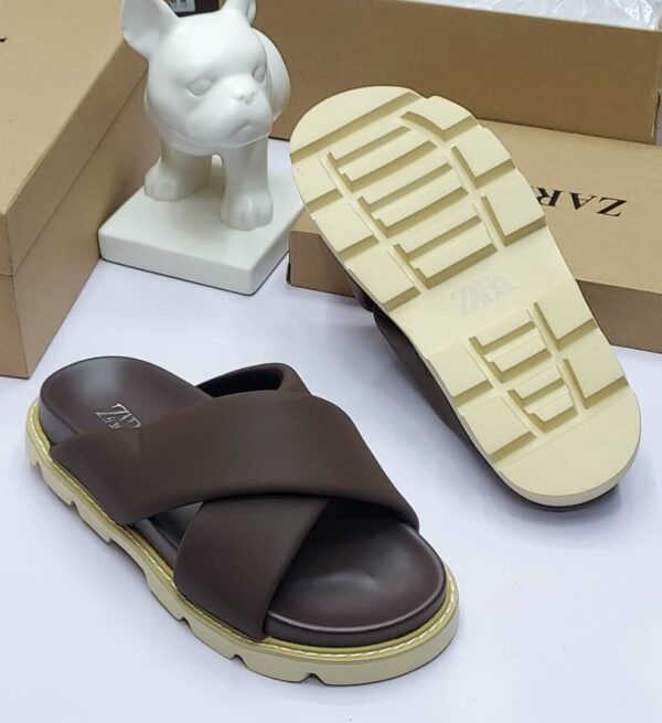 Zara Top Quality Leather Slippers
