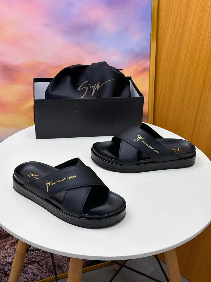 Zanoti Crisscross Leather Sandals
