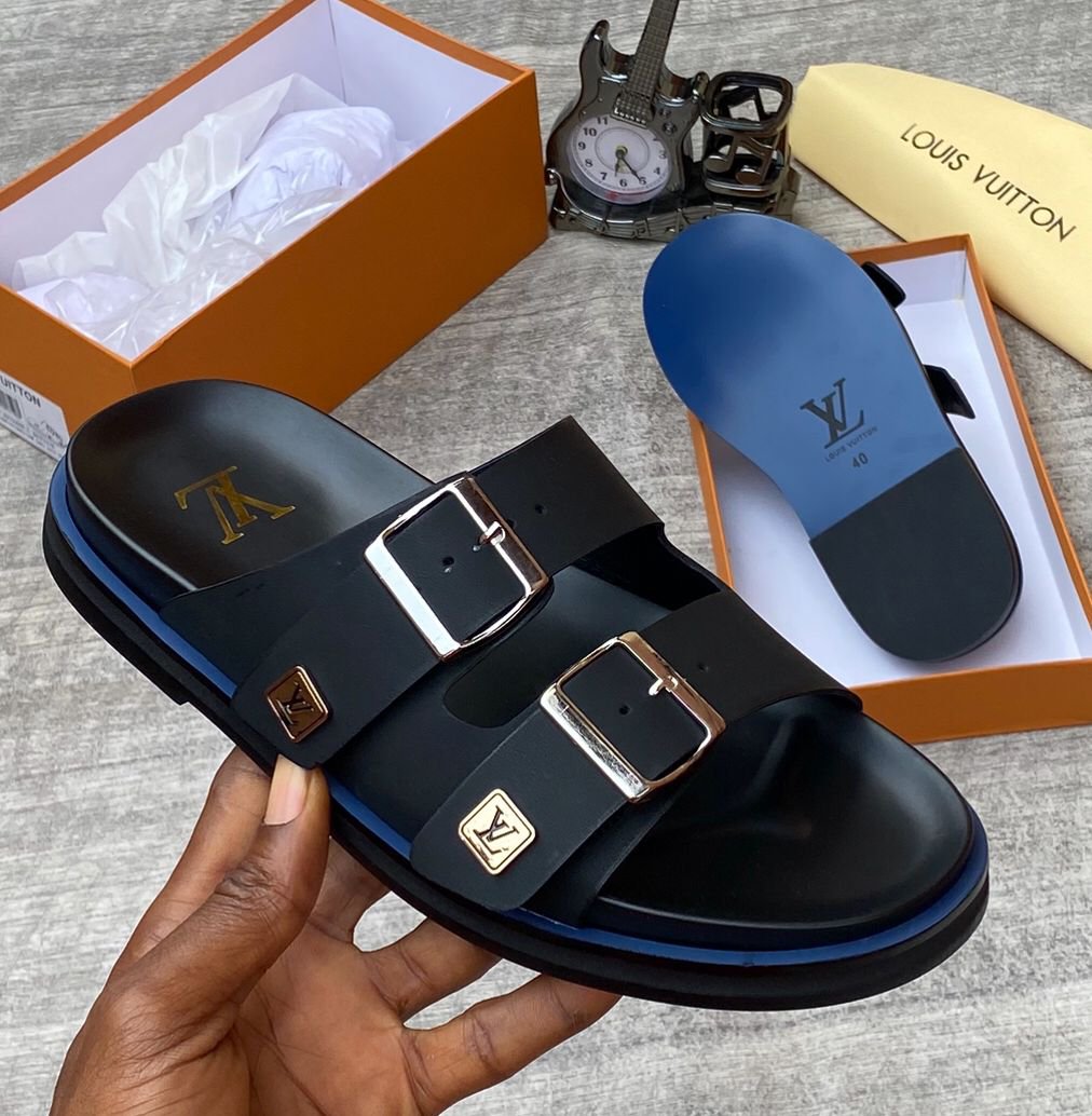L.V high quality designer slippers