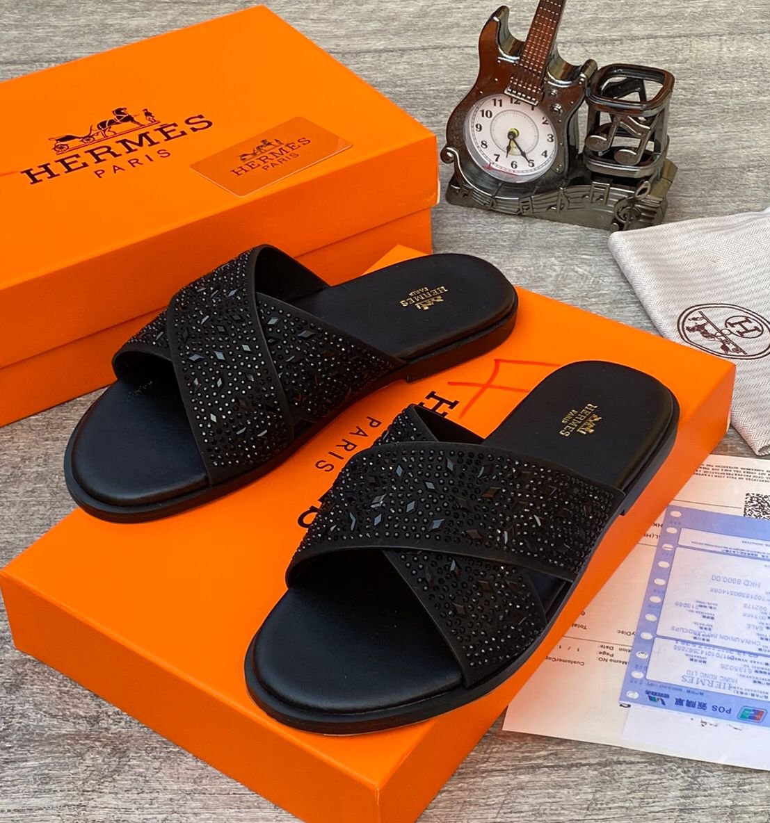 H.M high quality designer slippers