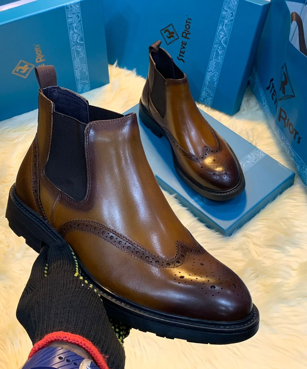 S.R high quality designer Italian ankle boots