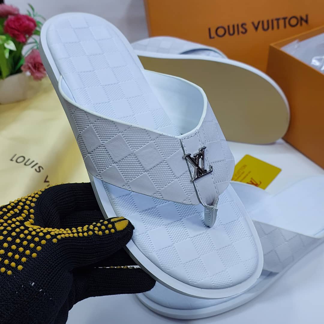 L.V high quality designer slippers